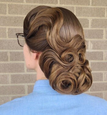 Vintage, Classic, Fingerwave Low Updo