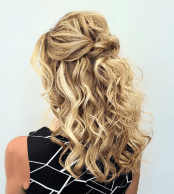 Textured Romantic Half Updo