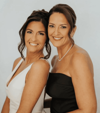 Photo credit: sarahhigginsphotography.mypixieset.com
Makeup: instagram.com/michelyn711 bride with classic high updo and mom with clean modern low bun