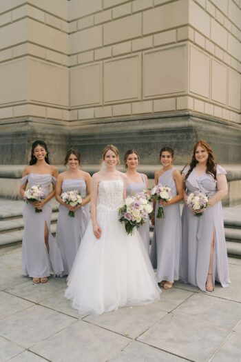 regions tower indianapolis bridal party wedding hair