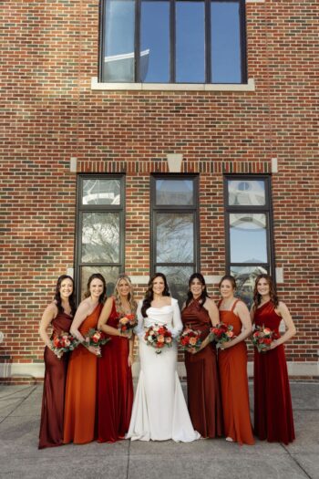 downtown indianapolis wedding party bridal party hair