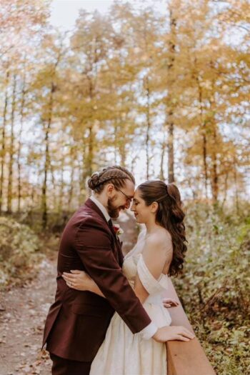 Photo by Reagan Lynn Photography bridal half up groom wedding hairstyle braided updo indianapolis zionsville