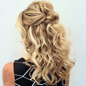 Textured Romantic Half Updo