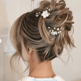 Modern Undone High Updo